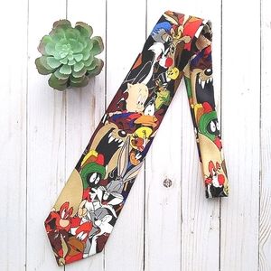 VINTAGE 1997 WARNER BROS. LOONEY TUNES CHARACTER TIE  COLLECTIBLE HUMOR COLORFUL